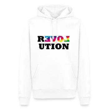 Revolution Gay Pride Lesbian CSD LGBT Homo Queer - Männer Premium Bio Hoodie - Weiß - Vorne - Nico (187cm)