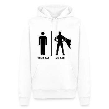 Your Dad My Dad Superhero - Männer Premium Bio Hoodie - Weiß - Vorne - Nico (187cm)