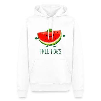 Free Hugs - Sweat à capuche Premium bio Homme - blanc - Devant - Nico (187cm)