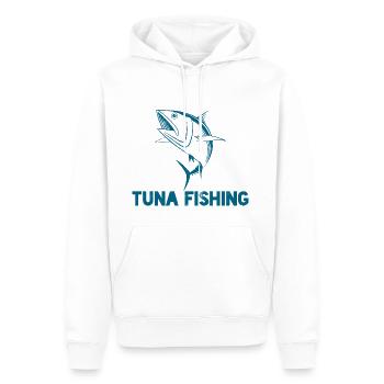 Angler - Angelsport - Thunfisch - Geschenk - Männer Premium Bio Hoodie - Weiß - Vorne - Nico (187cm)