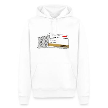 Happiness - Männer Premium Bio Hoodie - Weiß - Vorne - Nico (187cm)