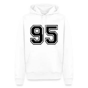 95 - Men’s Premium Organic Hoodie - white - Front - Nico (187cm)