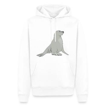 otarie - Sweat à capuche Premium bio Homme - blanc - Devant - Nico (187cm)