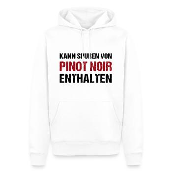 Kann Spuren Von Pinot Noir Enthalten Wein - Männer Premium Bio Hoodie - Weiß - Vorne - Nico (187cm)