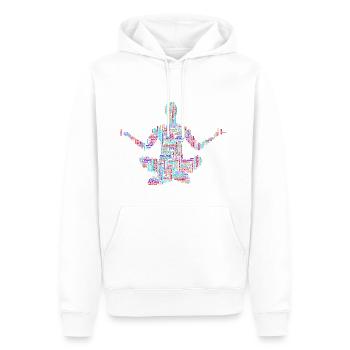 Yoga - Männer Premium Bio Hoodie - Weiß - Vorne - Nico (187cm)