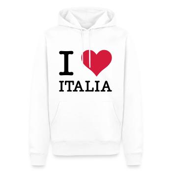I Love Italia - Männer Premium Bio Hoodie - Weiß - Vorne - Nico (187cm)
