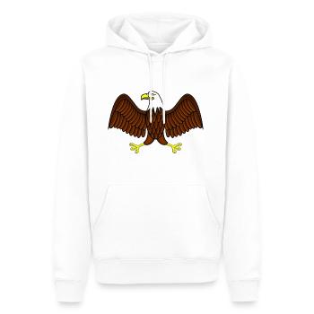 adler eagle bussard falke habicht hawk falcon8 - Sweat à capuche Premium bio Homme - blanc - Devant - Nico (187cm)