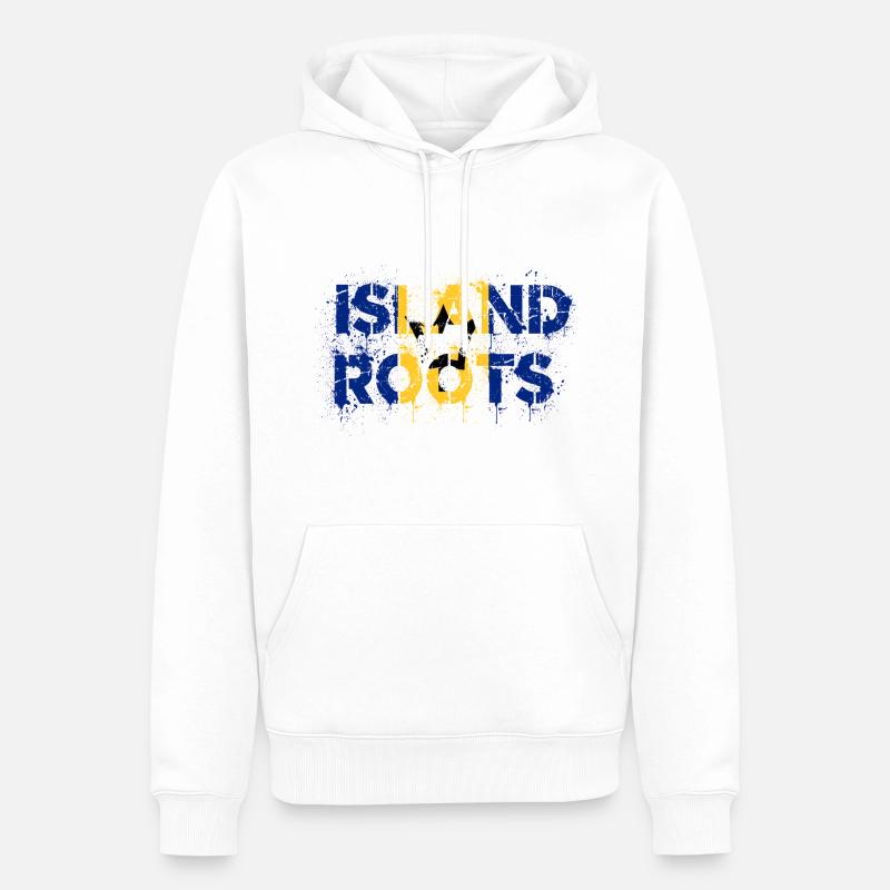 Racines de la Barbade - Sweat à capuche Premium bio Homme - blanc