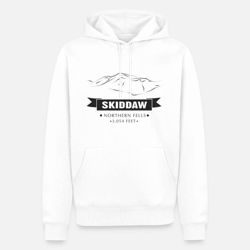 Skiddaw - Männer Premium Bio Hoodie - Weiß