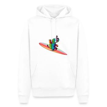 surfin elephant - Männer Premium Bio Hoodie - Weiß - Vorne - Nico (187cm)