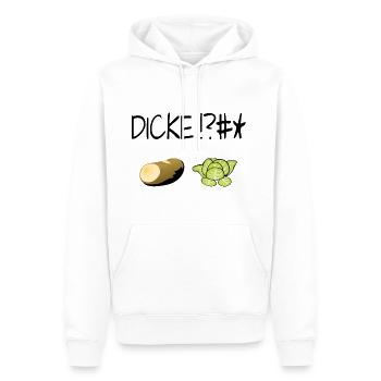 Dicke !?#* Kartoffel Salat blk - Männer Premium Bio Hoodie - Weiß - Vorne - Nico (187cm)