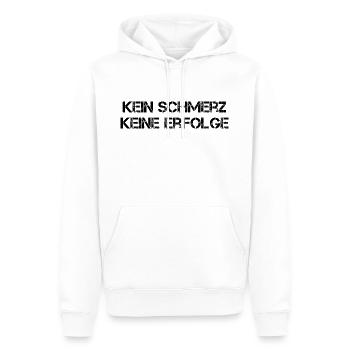 Kein Schmerz Keine Erfolge - Männer Premium Bio Hoodie - Weiß - Vorne - Nico (187cm)