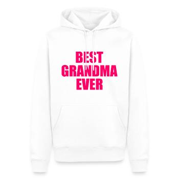Best grandma ever - Sweat à capuche Premium bio Homme - blanc - Devant - Nico (187cm)