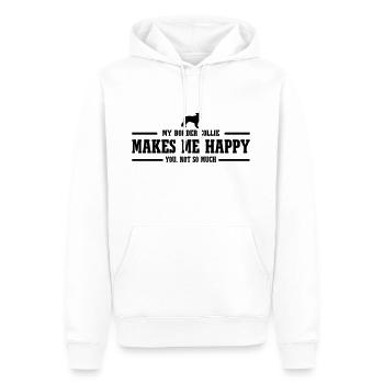 Colley me rend heureux - Sweat à capuche Premium bio Homme - blanc - Devant - Nico (187cm)