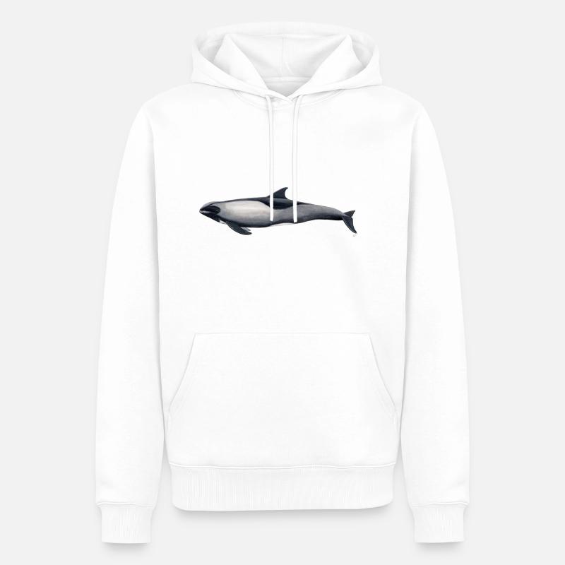 melon tête Dolphin - Peponocephala electra - Sweat à capuche Premium bio Homme - blanc