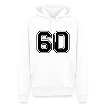 60 - Männer Premium Bio Hoodie - Weiß - Vorne - Nico (187cm)