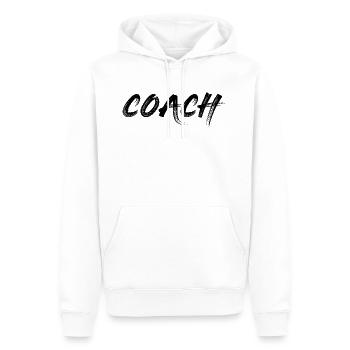 entraîneur - Sweat à capuche Premium bio Homme - blanc - Devant - Nico (187cm)
