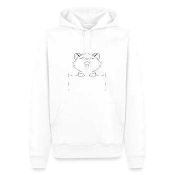 Kätzchen - Männer Premium Bio Hoodie - Weiß - Vorne - Nico (187cm)