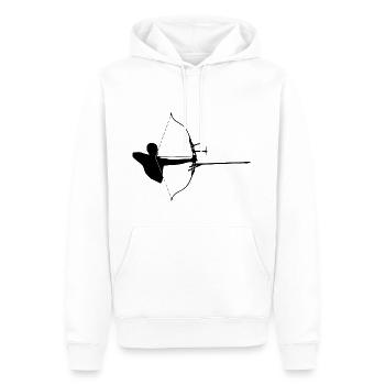 tir à l'arc flèche d'arc sports42 cible arbalète - Sweat à capuche Premium bio Homme - blanc - Devant - Nico (187cm)