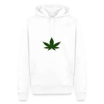 marijuana - Sweat à capuche Premium bio Homme - blanc - Devant - Nico (187cm)
