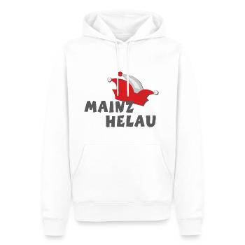 Helau Mainz Helau 01a - Sweat à capuche Premium bio Homme - blanc - Devant - Nico (187cm)