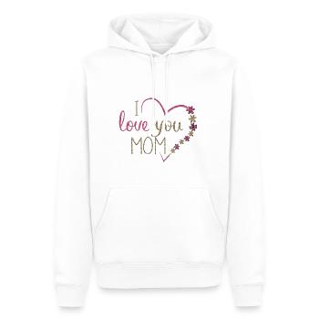 Mother's Day shirt gift - Men’s Premium Organic Hoodie - white - Front - Nico (187cm)