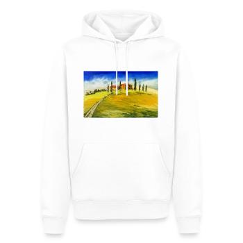 Typisches Toskanamotiv - Männer Premium Bio Hoodie - Weiß - Vorne - Nico (187cm)