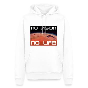 Mars: Pas de vision, pas de vie - Sweat à capuche Premium bio Homme - blanc - Devant - Nico (187cm)