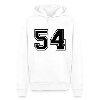 54 - Männer Premium Bio Hoodie - Weiß - Vorne - Nico (187cm)