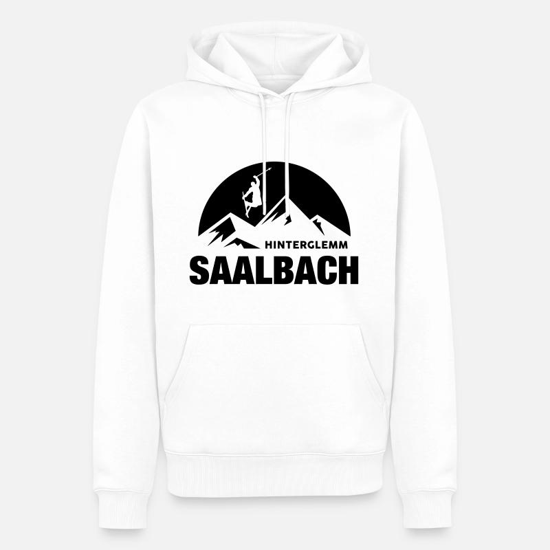 Summit Saalbach - Männer Premium Bio Hoodie - Weiß