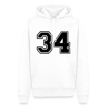 34 - Sweat à capuche Premium bio Homme - blanc - Devant - Nico (187cm)