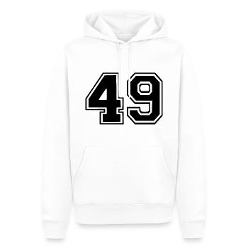49 - Männer Premium Bio Hoodie - Weiß - Vorne - Nico (187cm)