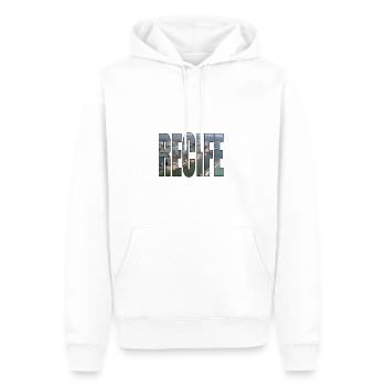 BRÉSIL RECIFE - Sweat à capuche Premium bio Homme - blanc - Devant - Nico (187cm)