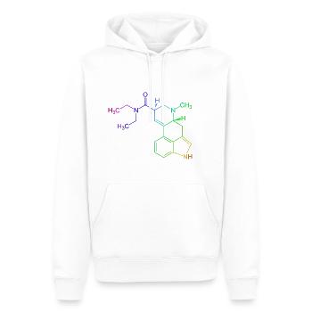 LSD farbig - Männer Premium Bio Hoodie - Weiß - Vorne - Nico (187cm)