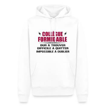 Formidable Colleague Hard to Find - Men’s Premium Organic Hoodie - white - Front - Nico (187cm)