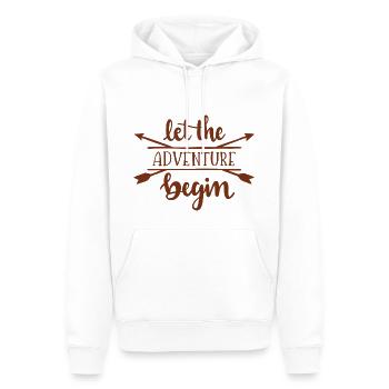 Que l'aventure commence cadeaux Wilderness - Sweat à capuche Premium bio Homme - blanc - Devant - Nico (187cm)