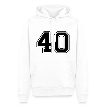 40 - Sweat à capuche Premium bio Homme - blanc - Devant - Nico (187cm)