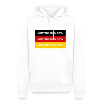 VILLE holstein NEUSTADT, ALLEMAGNE - Sweat à capuche Premium bio Homme - blanc - Devant - Nico (187cm)