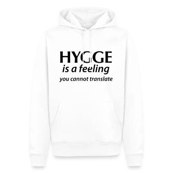 Hygge is a Feeling You cannot translate Glück Yes! - Männer Premium Bio Hoodie - Weiß - Vorne - Nico (187cm)