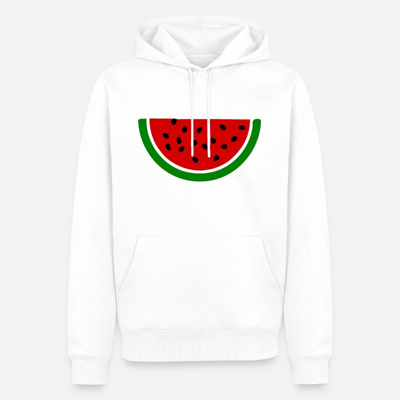 Wassermelone melone - Männer Premium Bio Hoodie - Weiß