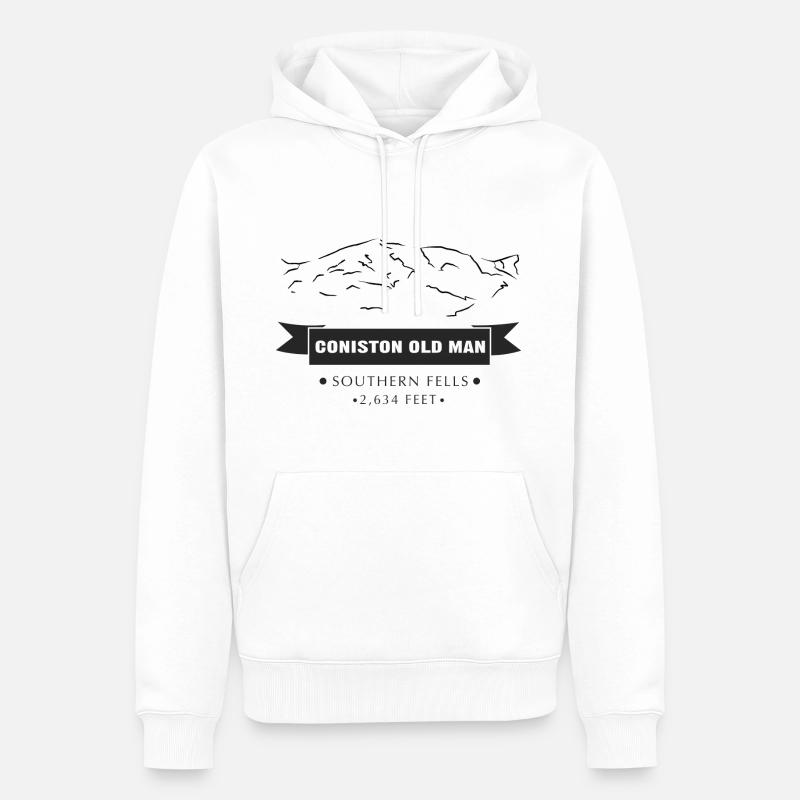 Coniston alter Mann - Männer Premium Bio Hoodie - Weiß