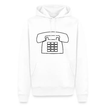 telephone mobiltelefon handy funktelefon retro10 - Männer Premium Bio Hoodie - Weiß - Vorne - Nico (187cm)