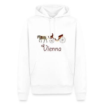 Sweet Vienna logo idée cadeau - Sweat à capuche Premium bio Homme - blanc - Devant - Nico (187cm)