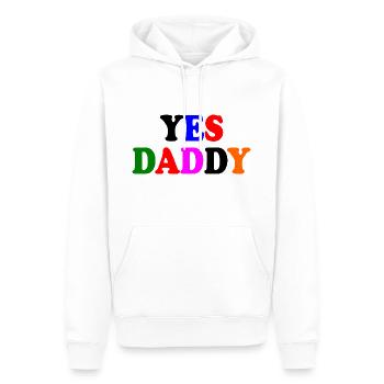 Yes daddy - Männer Premium Bio Hoodie - Weiß - Vorne - Nico (187cm)