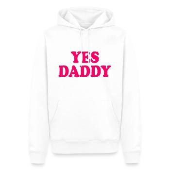Yes daddy - Männer Premium Bio Hoodie - Weiß - Vorne - Nico (187cm)