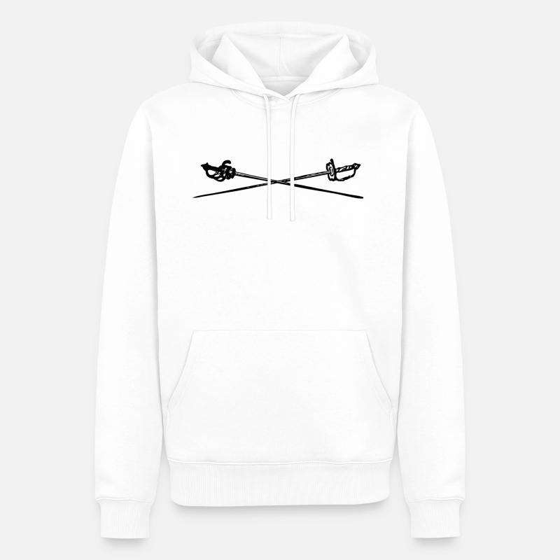 Escrime épée fleurette parade samurai12 - Sweat à capuche Premium bio Homme - blanc