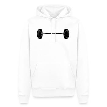 Santé Gymnase Gymnase pompage chemise de sport de fer - Sweat à capuche Premium bio Homme - blanc - Devant - Nico (187cm)