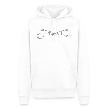 Handfesseln Handschellen Hanschelle Polizei - Männer Premium Bio Hoodie - Weiß - Vorne - Nico (187cm)