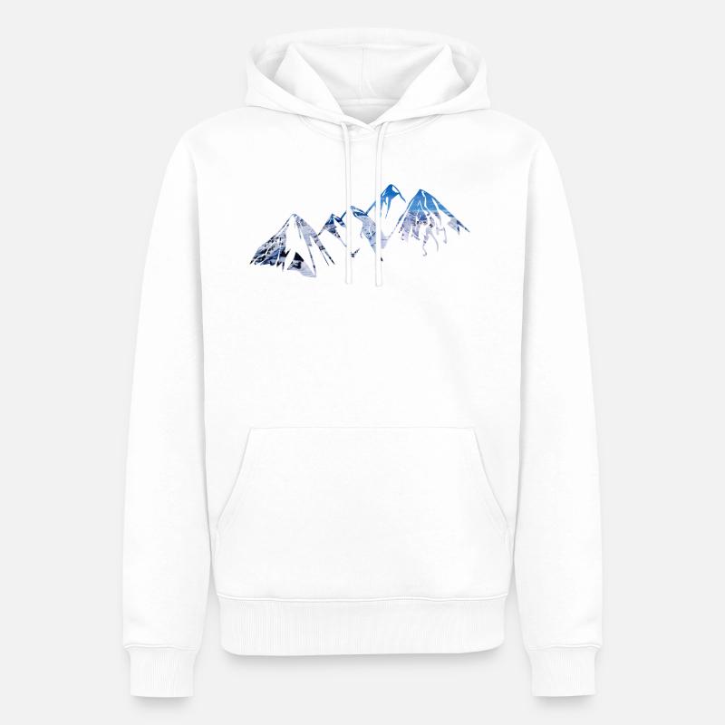snowscape - Sweat à capuche Premium bio Homme - blanc