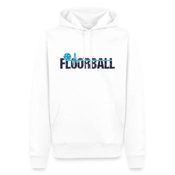 Floorball Spieler Herzschlag EKG Floorballspieler - Männer Premium Bio Hoodie - Weiß - Vorne - Nico (187cm)
